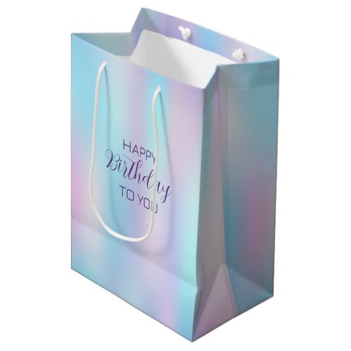 Pastel Colors Abstract Iridescent Background Medium Gift Bag