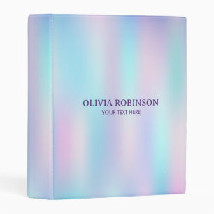 Pastel Colors Abstract Iridescent Background Mini  Binder