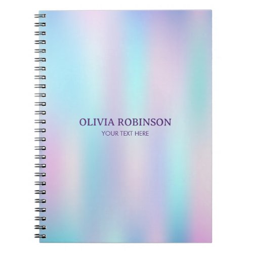 Pastel Colors Abstract Iridescent Background Notebook