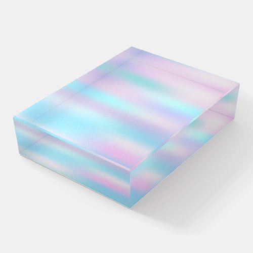 Pastel Colors Abstract Iridescent Background Paperweight