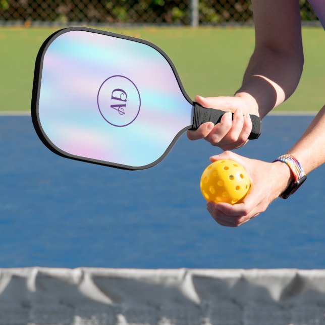 Pastel Colors Abstract Iridescent Background Pickleball Paddle (Insitu)