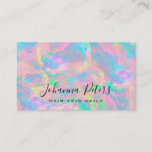 pastel colors abstract opal business card