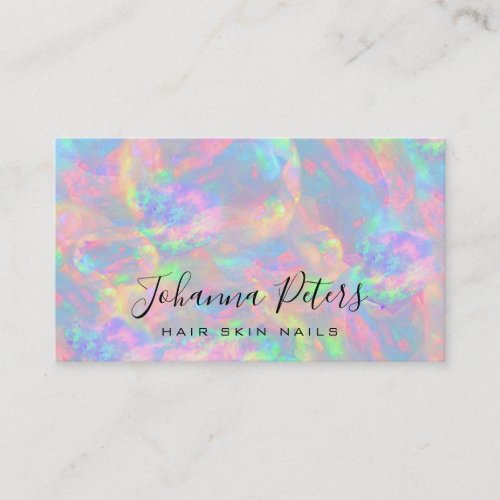 pastel colors abstract opal business card