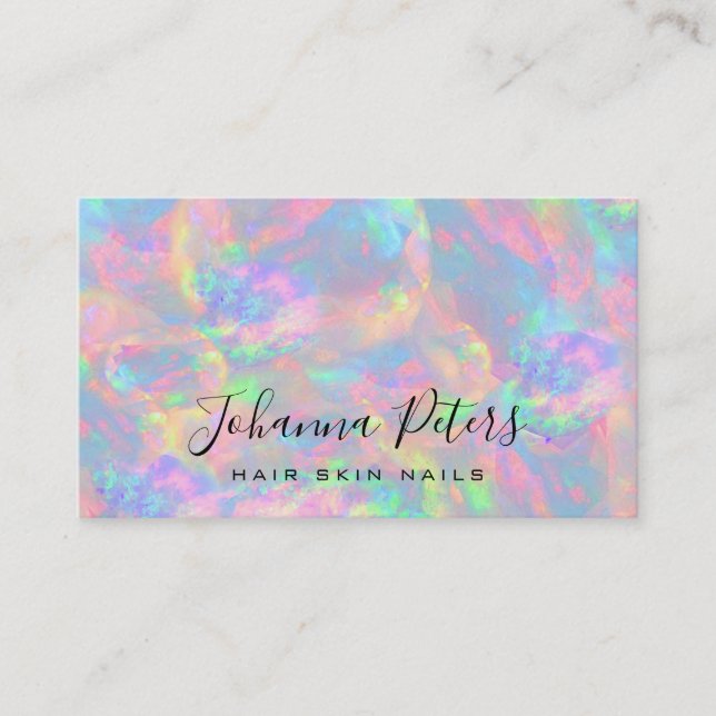 pastel colors abstract opal business card (Front)