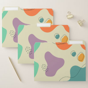 Pastel Colors Abstract Shapes File Folder