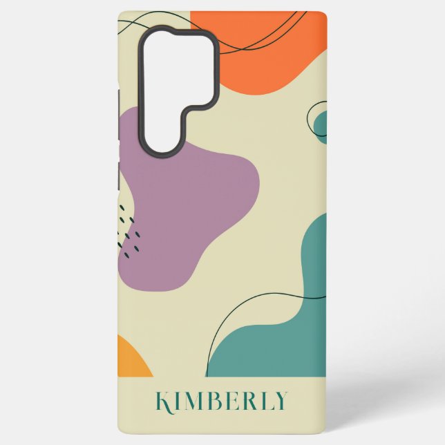 Pastel colors abstract shapes modern background samsung galaxy case (Back)