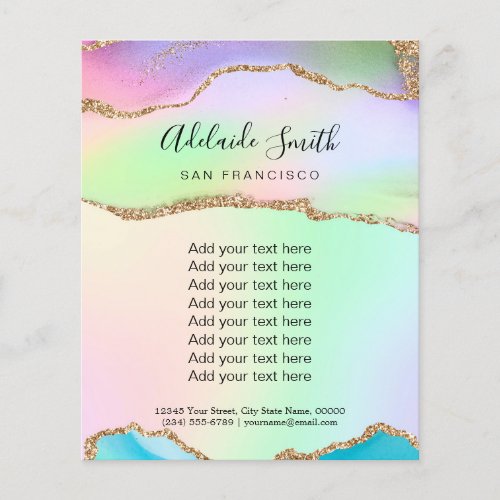 pastel colors agate flyer