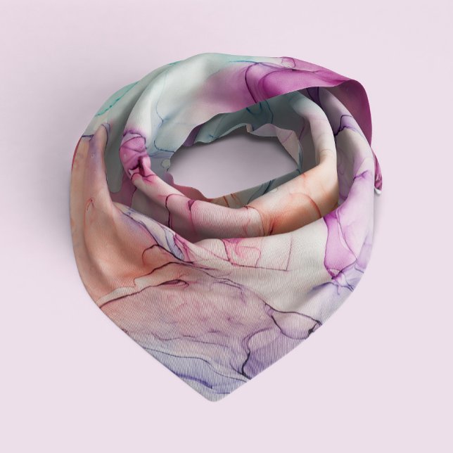Pastel Colors Alcohol Ink Abstract Pattern Bandana (Creator Uploaded)