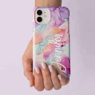 Pastel Colors Alcohol Ink Abstract Pattern iPhone 15 Pro Max Case