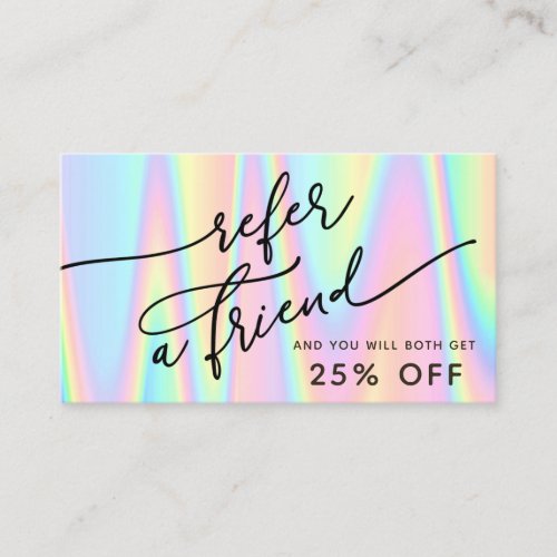 pastel colors background referral card