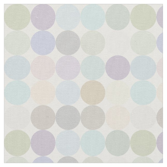 pastel colors big dots fabric (Close Up)