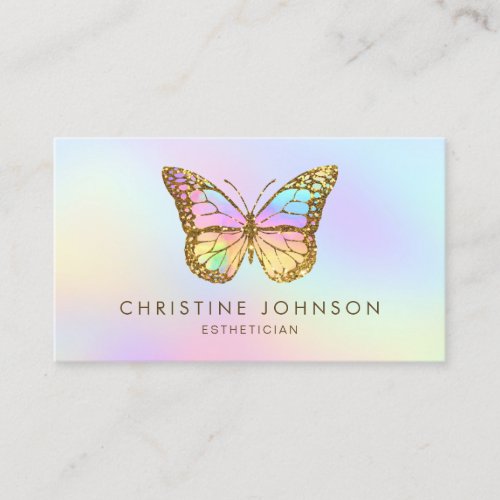 pastel colors butterfly business card