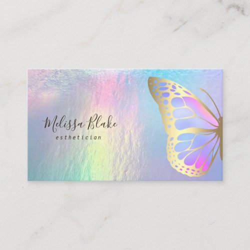 pastel colors butterfly logo business card