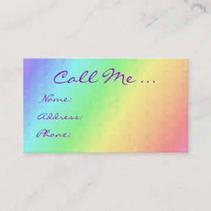 Pastel Colors Contact Me Card
