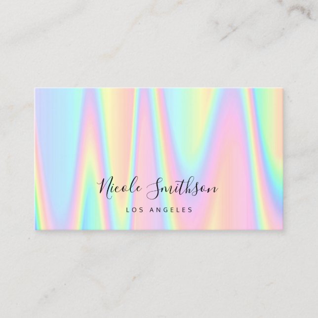 pastel colors design business card (Front)