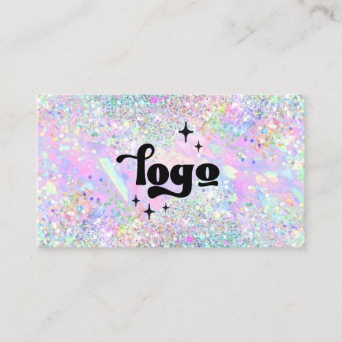 pastel colors faux glitter abstract  design  business card