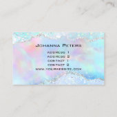 pastel colors faux glitter  business card (Back)