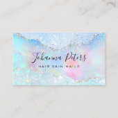 pastel colors faux glitter  business card (Front)