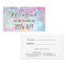 pastel colors faux glitter opal referral card