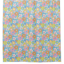 Pastel Colors - Floral Shower Curtains - Interiors