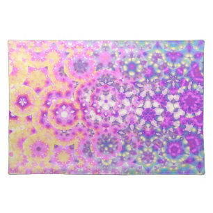 Pastel Colors Geometric Abstract Pattern Cloth Placemat