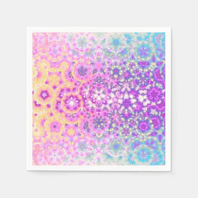 Pastel Colors Geometric Abstract Pattern Napkins (Front)
