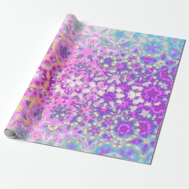 Pastel Colors Geometric Abstract Pattern Wrapping Paper (Unrolled)