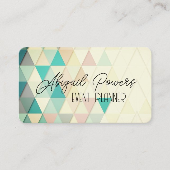 pastel colors geometric pattern  business card (Front)