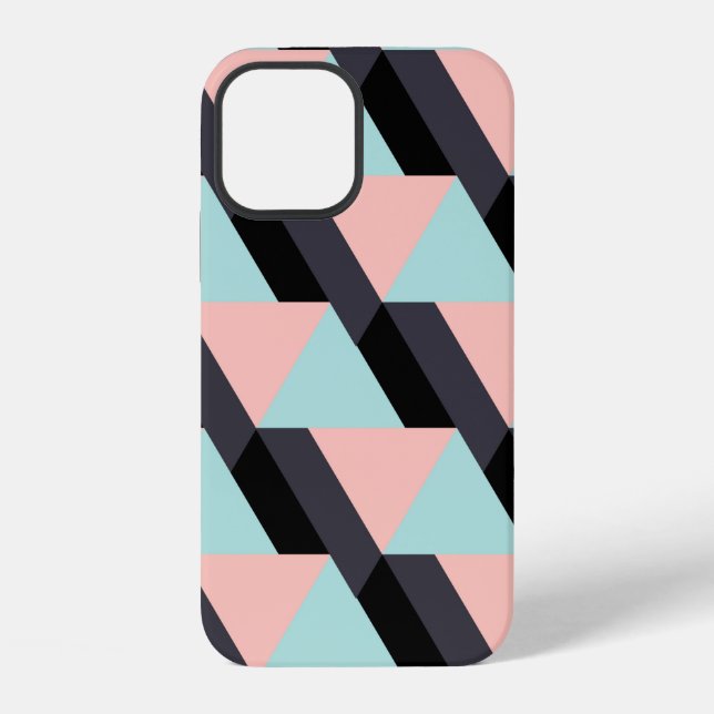Pastel colors geometric pattern iphone case (Back)