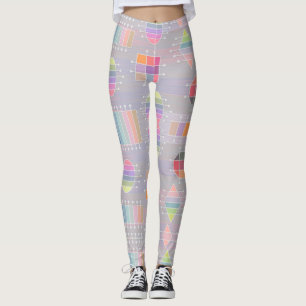 Pastel Colors & Geometric Shapes Leggings
