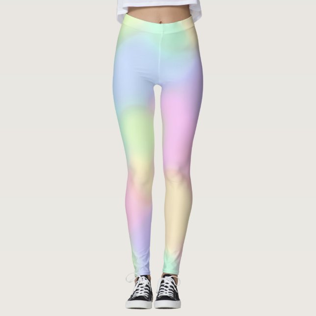 Pastel Colors Gradient Leggings (Front)