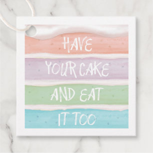 Pastel Colors Have Your Cake and Eat it Too Favor Tags