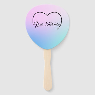 Pastel colors heart top on fan