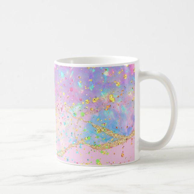 pastel colors ink marble coffee mug (Right)