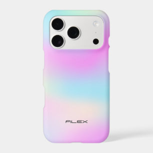 Pastel colors iridescent background iPhone 17 pro case