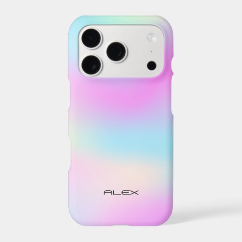 Pastel colors iridescent background iPhone 17 pro case
