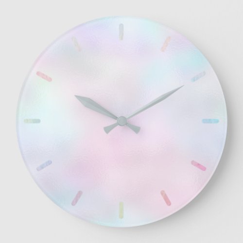 pastel colors large clock
