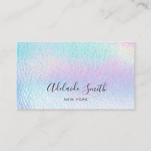 pastel colors leather business card