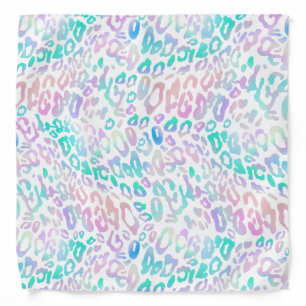 pastel colors leopard skin bandana