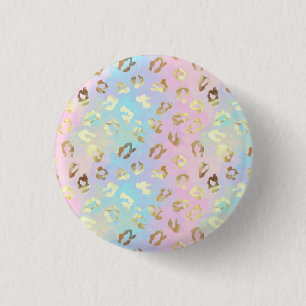 Pastel Colors Leopard Skin Bandana Button