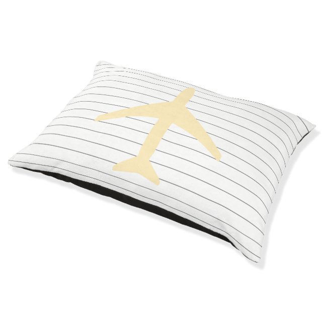 Pastel Colors Lines Plane Airplane Pilot Flying Pet Bed (Angled)