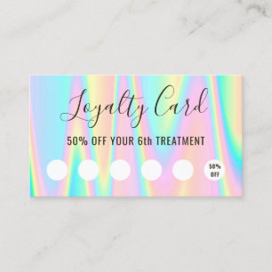 pastel colors loyalty card