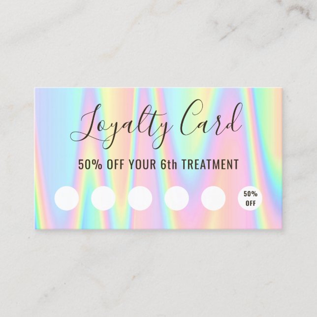 pastel colors loyalty card (Front)