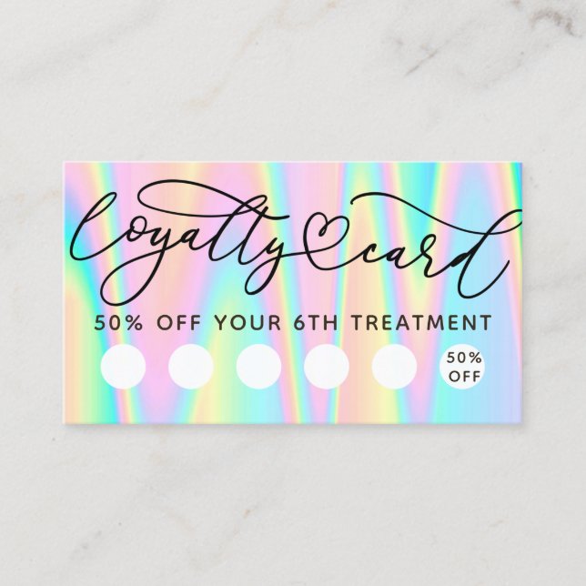 pastel colors loyalty card (Front)