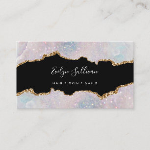 pastel colors marble business card