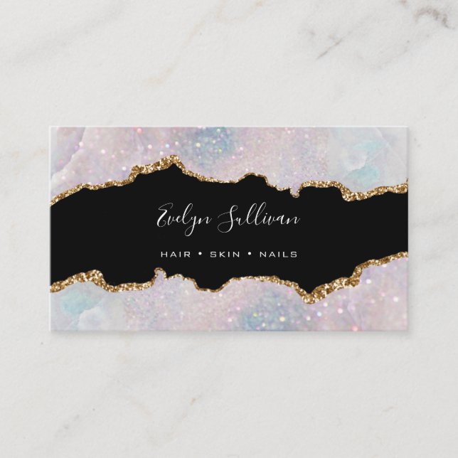 pastel colors marble business card (Front)