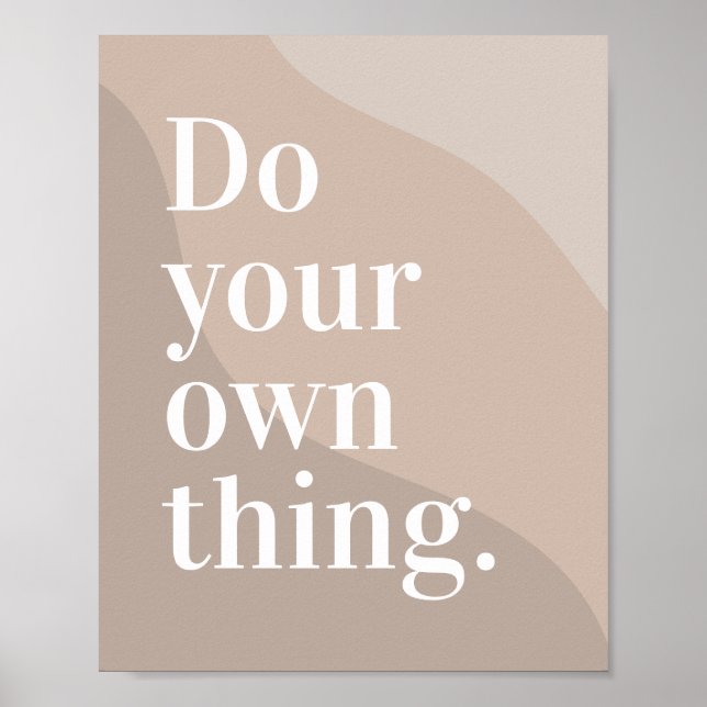 Pastel Colors Minimalist Modern Motivational Poster (Front)