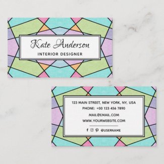 Pastel colors Modern Elegant Geometric Simple