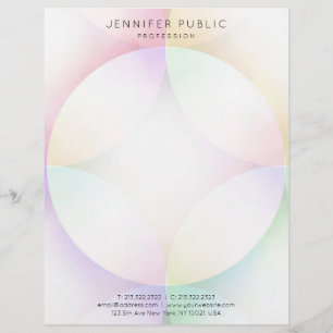 Pastel Colors Modern Simple Elegant Template Letterhead