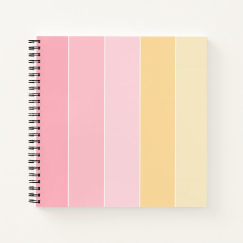 Pastel Colors Modern Template Trendy Pink Vanilla Notebook